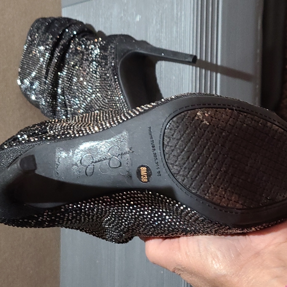 Jessica Simpson Rignstone Heels 8M - Picture 5 of 11